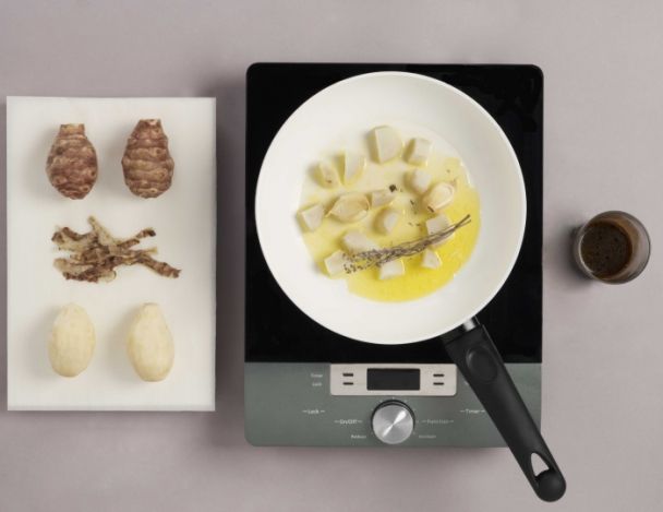 Préparation de la purée de topinambours