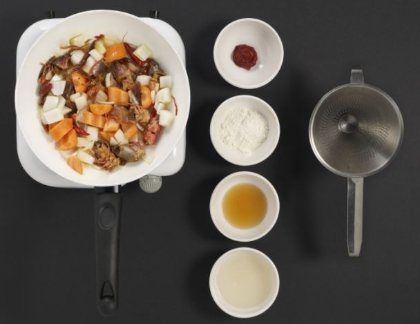 Préparation du coulis d'écrevisses