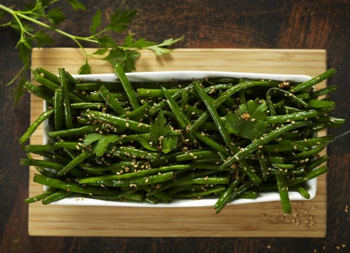 Salade d'haricots verts au sésame