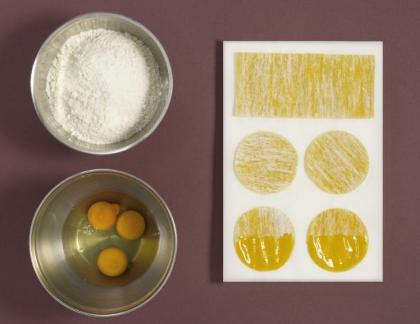 Préparation de la pâte à raviole et façonnage