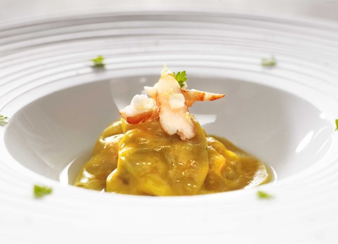 Ravioles végétales de crevettes et Main de Bouddha