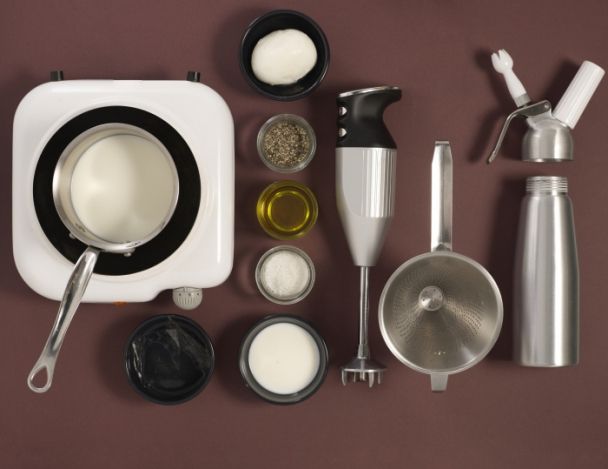 Préparation du siphon mozzarella