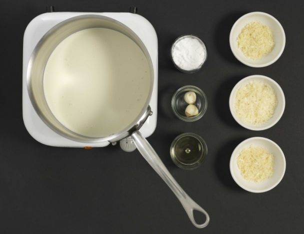 Préparation du siphon de fondue