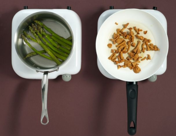 Préparation du risotto et cuisson