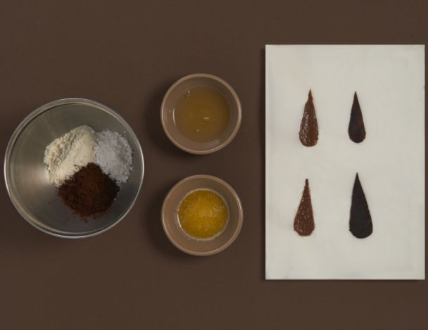 Préparation de la tuile chocolat