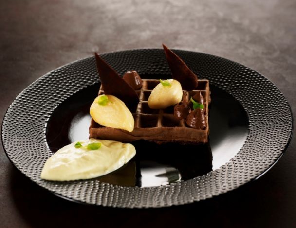 Cuisson des gaufres et dressages
