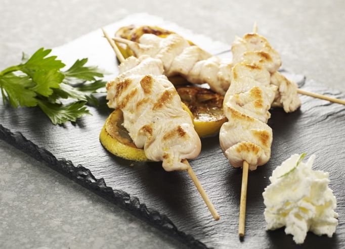 Brochettes de poulet au citron 