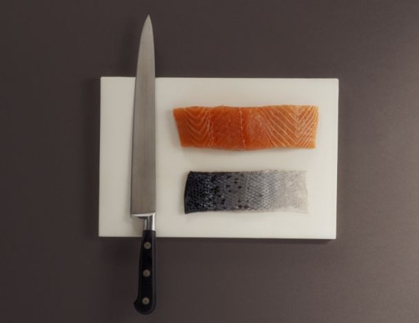 Préparation du saumon