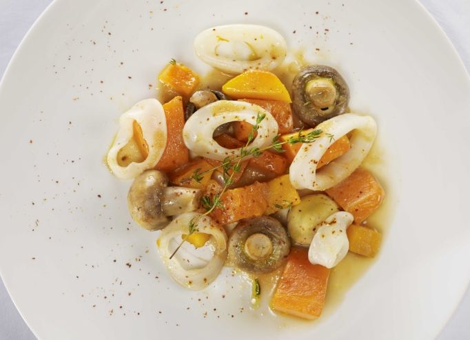 Calamars aux légumes d'hiver