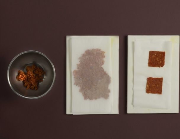 Préparation de la pâte de chorizo