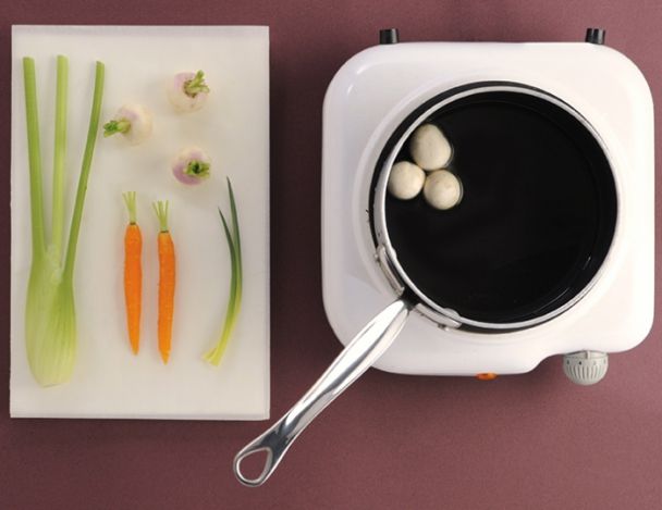 Préparation des petits légumes