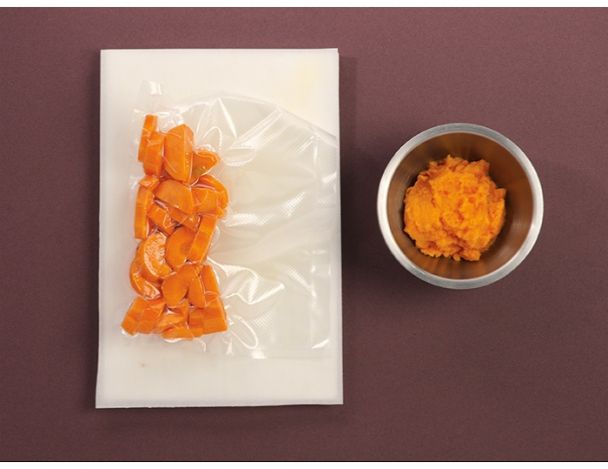 Préparation de la purée de carottes