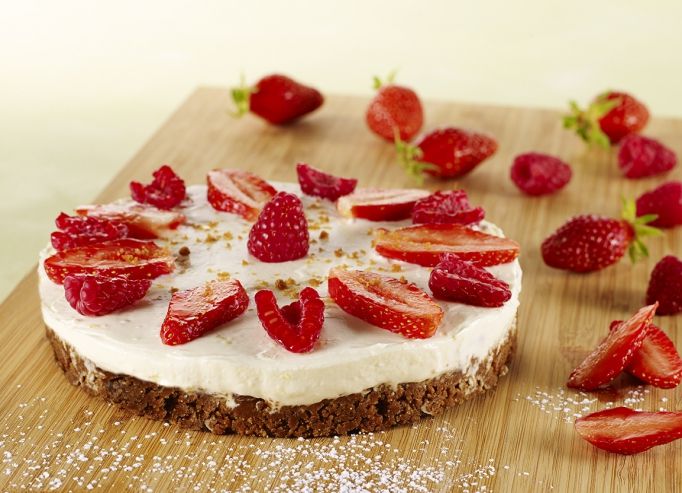 Cheese-cake mascarpone et fraises sans gluten