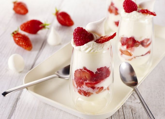 Verrines aux fruits du printemps