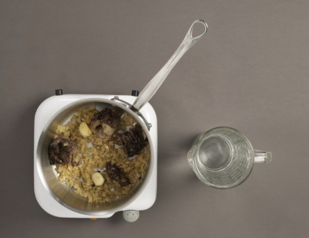 Préparation du fond de pigeons