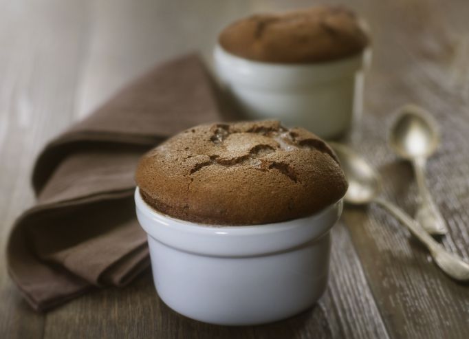 Soufflé au chocolat noir et piment d'Espelette