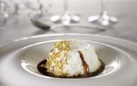 Faisselle Rians, cœur coulant à la châtaigne, caramel à la liqueur de café