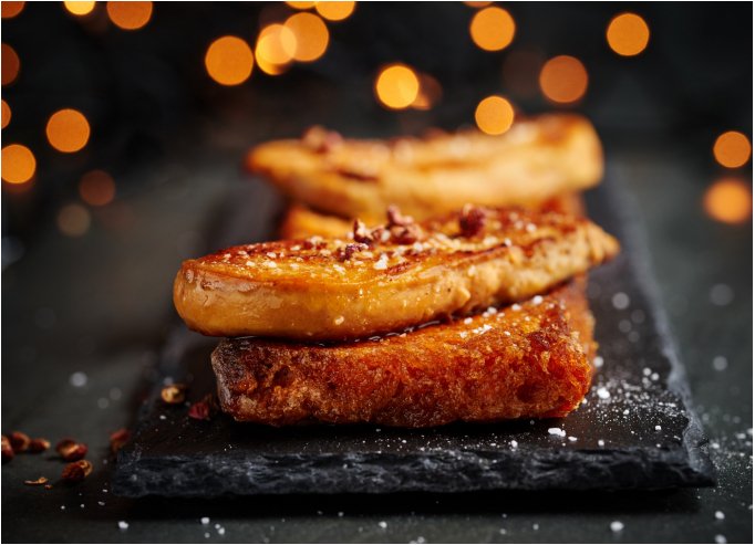 Pain d'épices perdu au foie gras