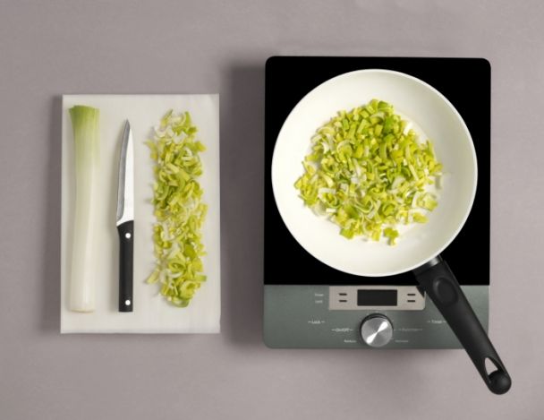 Préparation des poireaux