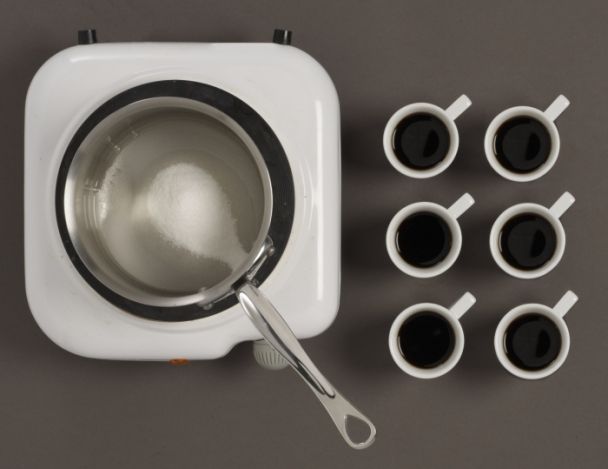 Préparation du sirop café