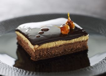 Entremets choco-caramel