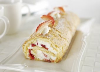 Biscuit roulé aux fraises