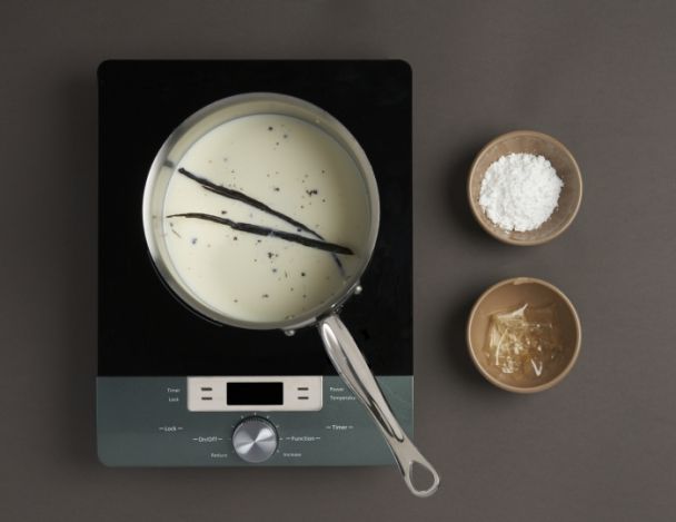 Préparation de la panna cotta