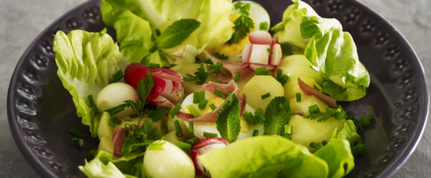 Salade de pommes de terre aux herbes