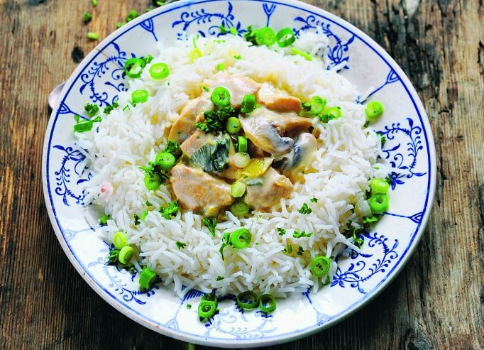 Poulet et champignons à la crème