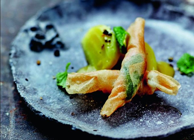 Brick de langoustines et kumquat