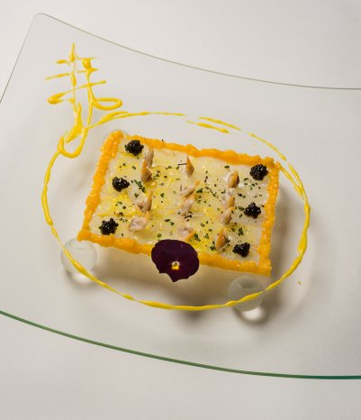 Carpaccio de langoustines et caviar d'Aquitaine