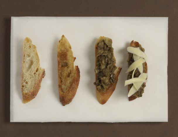 Prépration des croûtons