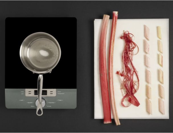 Préparation de la rhubarbe