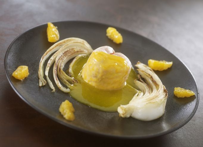 Saumon à la mandarine, au gingembre et aux choux pak choï