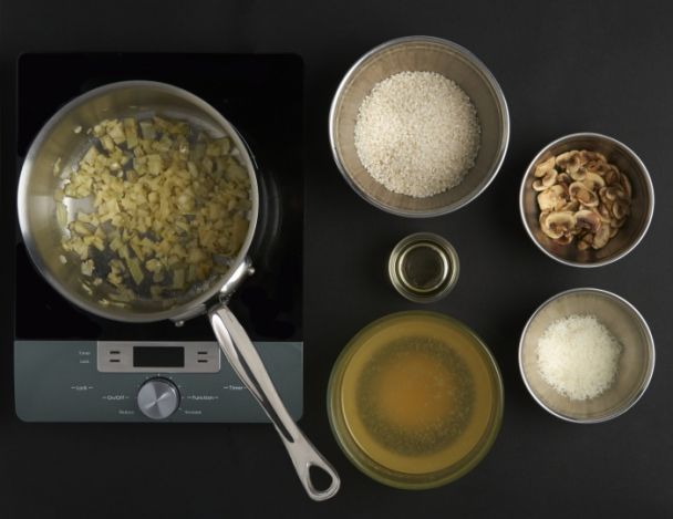 Préparation du risotto