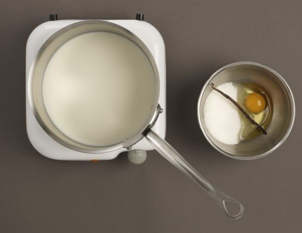 Préparation de la crème anglaise