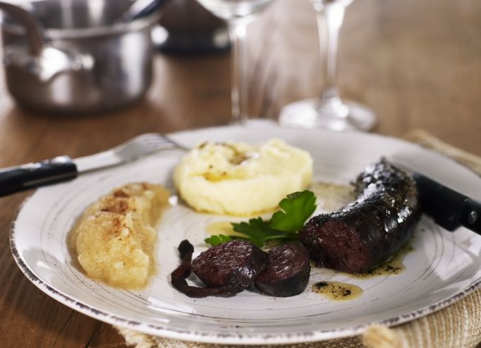 Boudins noirs aux deux pommes