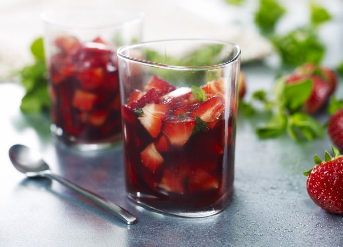 Fraises au basilic