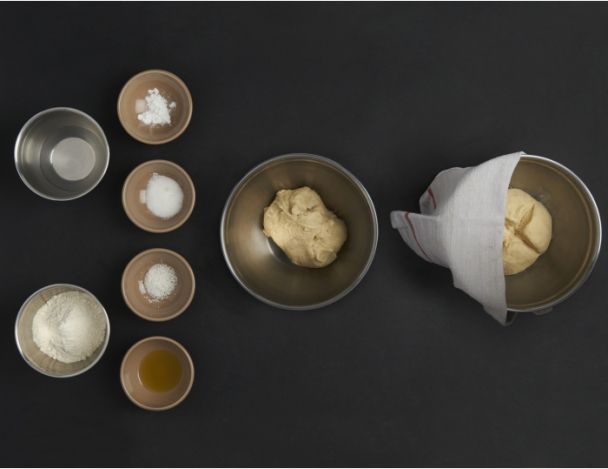 Préparation de la pâte à pizza