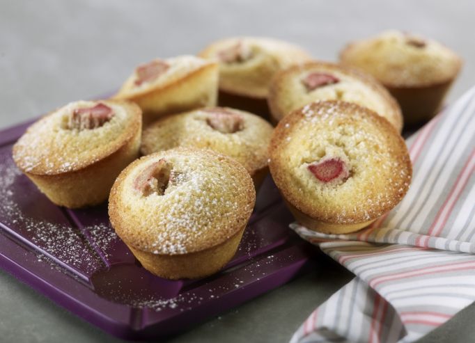Financiers à la rhubarbe