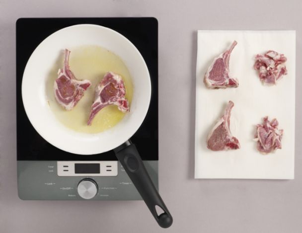 Préparation de la viande et cuisson