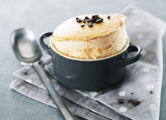 Soufflé à la courge pleine de Naples aux éclats de chocolat 