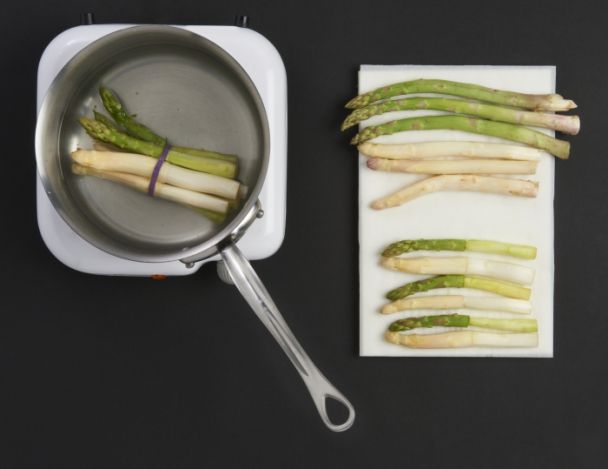 Préparation des asperges et cuisson