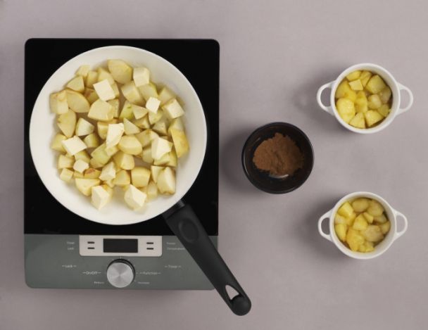 Préparation et cuisson des pommes