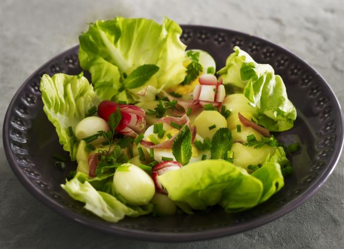 Salade de pommes de terre aux herbes