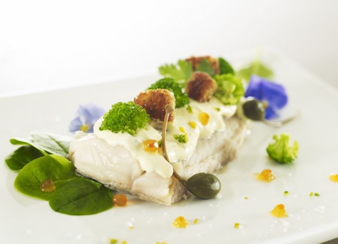 Truite, pamplemousse et citron vert, beurre demi-sel, et brocolettis