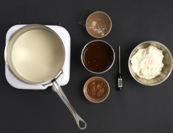 Préparation du crémeux chocolat