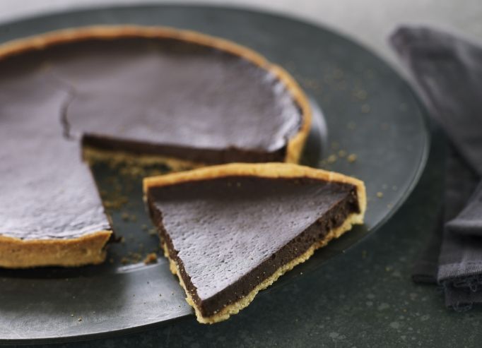 Tarte au chocolat tiède