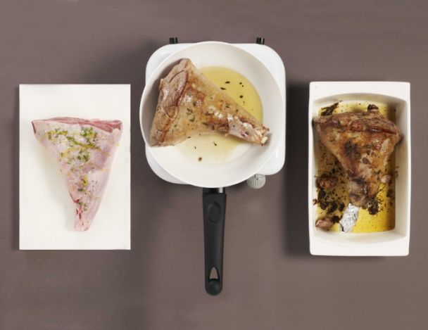 Préparation du gigot d'agneau