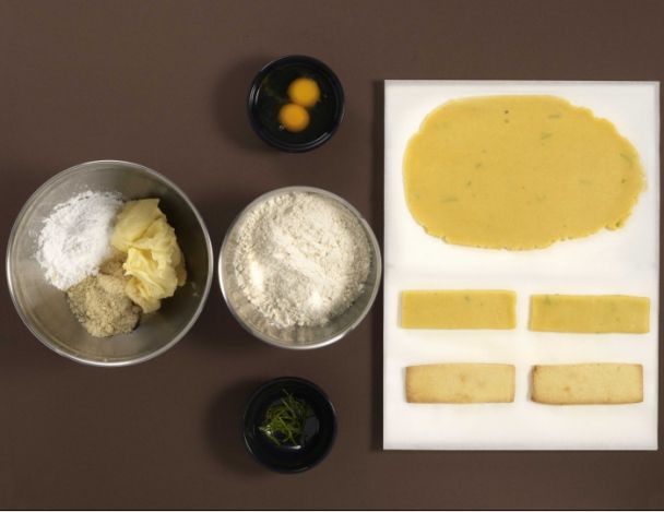Préparation du sablé au citron vert